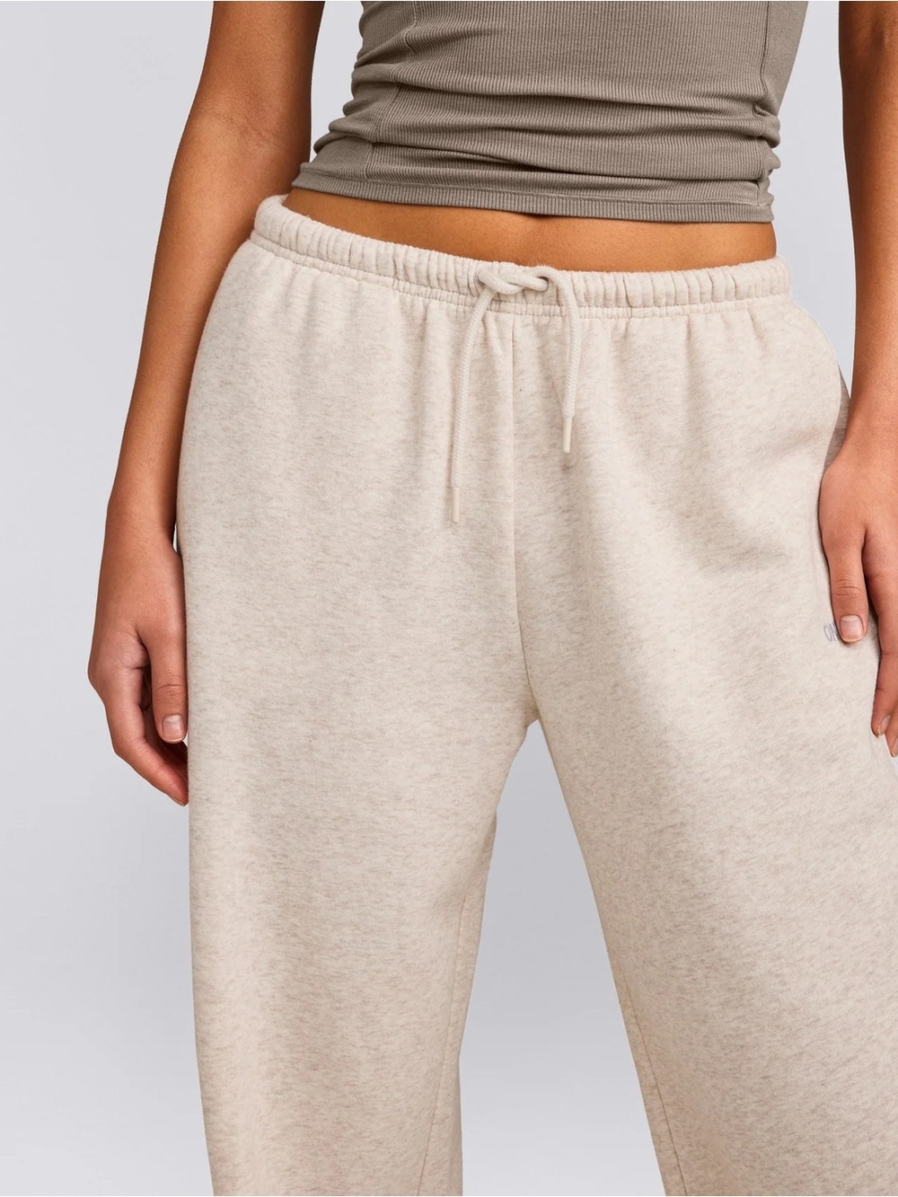 ONER ACTIVE FOUNDATIONS ALL SEASON STRAIGHT LEG SWEATPANTS IN OAT MARL - Picture 5 of 8